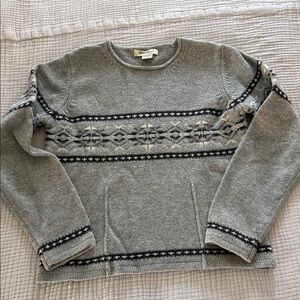 Nordic Fair Isle Fitted Wool Sweater